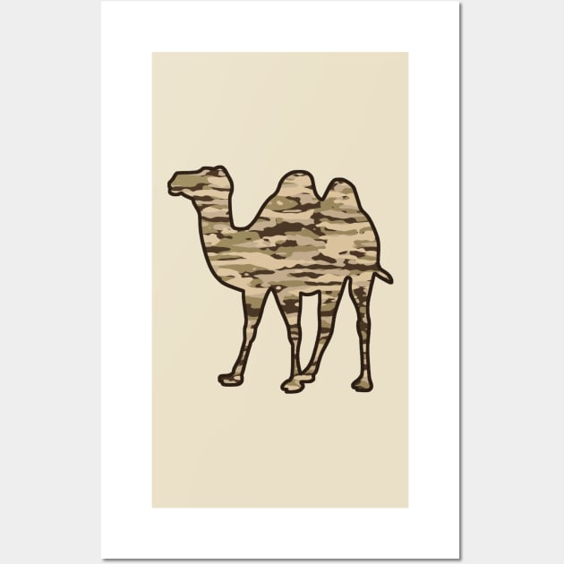 Camel desert camouflage Wall Art by Destroyed-Pixel